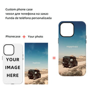 Korean Custom Image Tough Phone Case for iPhone 15 14 13 12 Pro Max Plus  X11 Cover Personalized Design Picture DIY Photo
