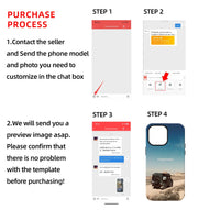 Korean Custom Image Tough Phone Case for iPhone 15 14 13 12 Pro Max Plus  X11 Cover Personalized Design Picture DIY Photo